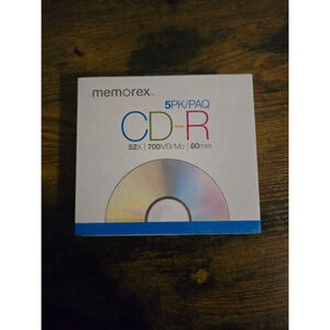 Memorex CD-R 5PK 700MB/Mo‎ 80min